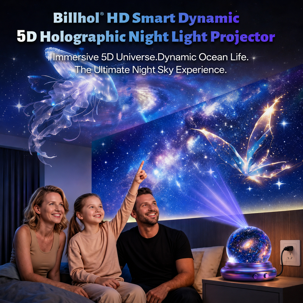 𝐁𝐢𝐥𝐥𝐡𝐨𝐥® 🪼✨️𝐍𝐄𝐗𝐓-𝐆𝐄𝐍 𝐒𝐌𝐀𝐑𝐓 𝐏𝐑𝐎𝐉𝐄𝐂𝐓𝐈𝐎𝐍 𝐇𝐃 𝐒𝐦𝐚𝐫𝐭 𝐃𝐲𝐧𝐚𝐦𝐢𝐜 𝟓𝐃 𝐇𝐨𝐥𝐨𝐠𝐫𝐚𝐩𝐡𝐢𝐜 𝐍𝐢𝐠𝐡𝐭 𝐋𝐢𝐠𝐡𝐭 𝐏𝐫𝐨𝐣𝐞𝐜𝐭𝐨𝐫